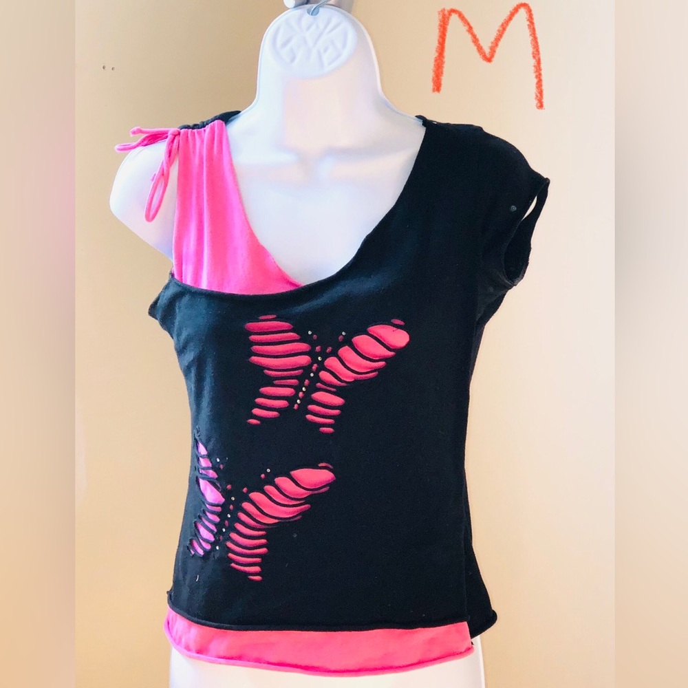 Black and Pink Tank Top